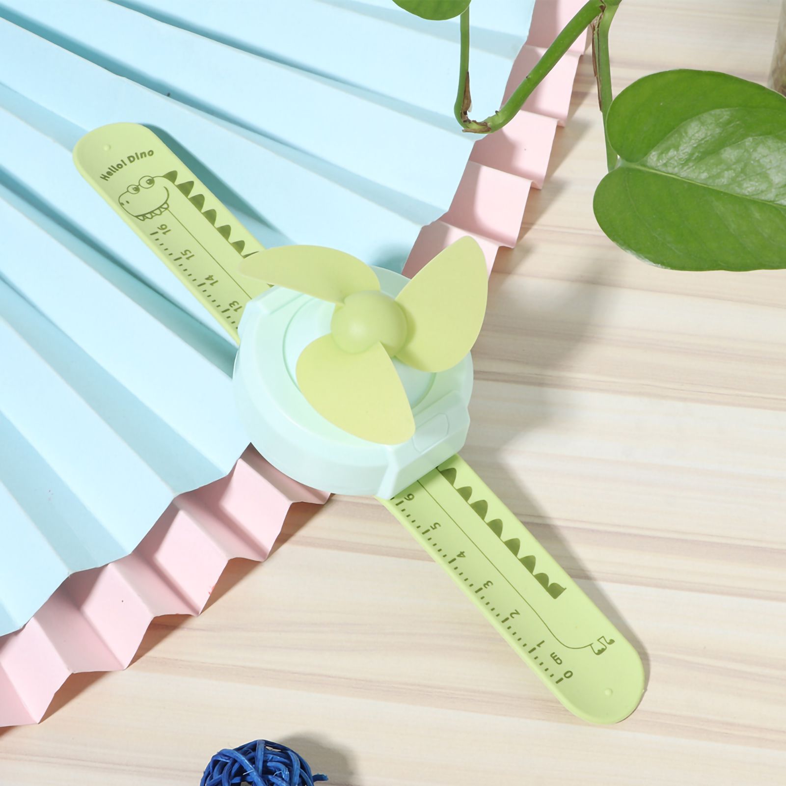 Compact Innovative Cartoon Watch Shape Adjustable Mini Kid Wrist Fan Strap view 4