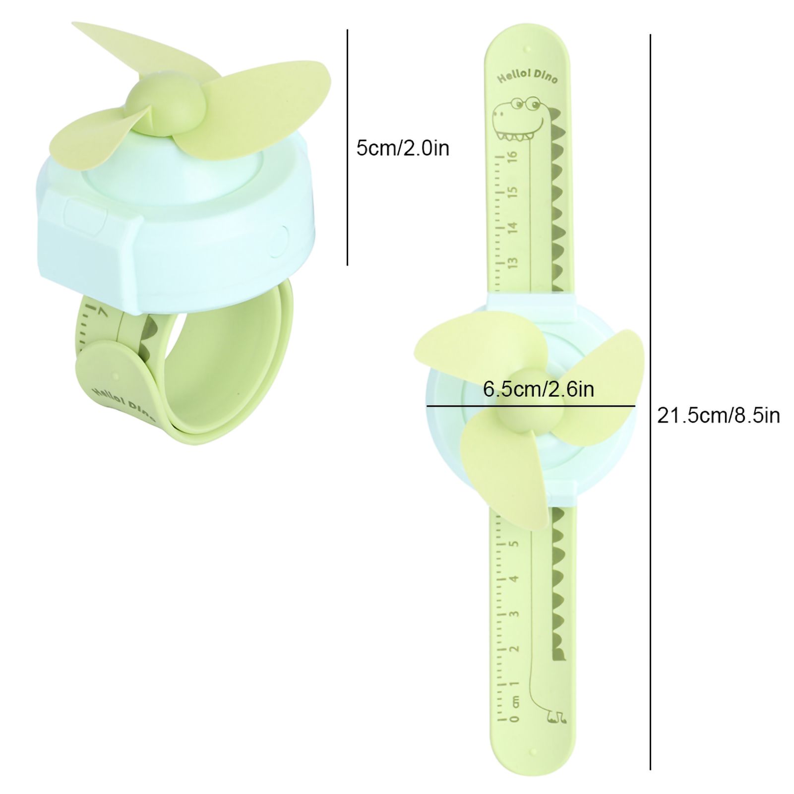 Compact Innovative Cartoon Watch Shape Adjustable Mini Kid Wrist Fan Strap view 11