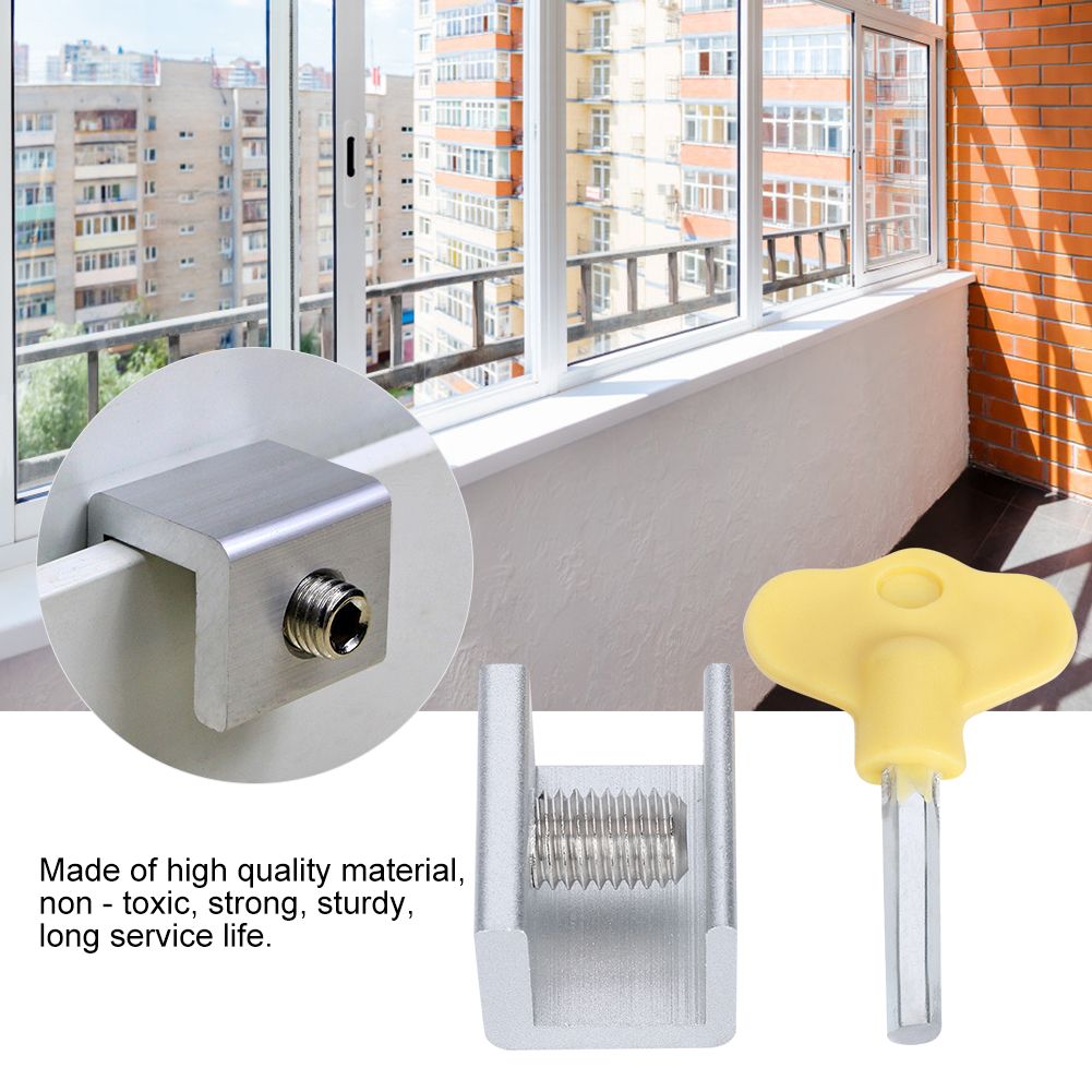10 Set Sliding Window Safety Lock Aluminum Alloy Slide Security Lock Stopper view 8