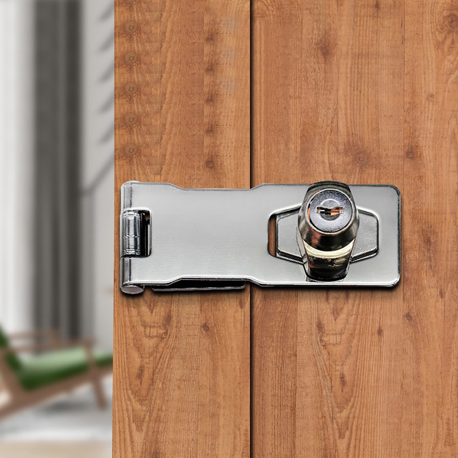 Household Zinc Alloy Anti-Theft Security Cabinet Drawer Door Lock Hasp view 12