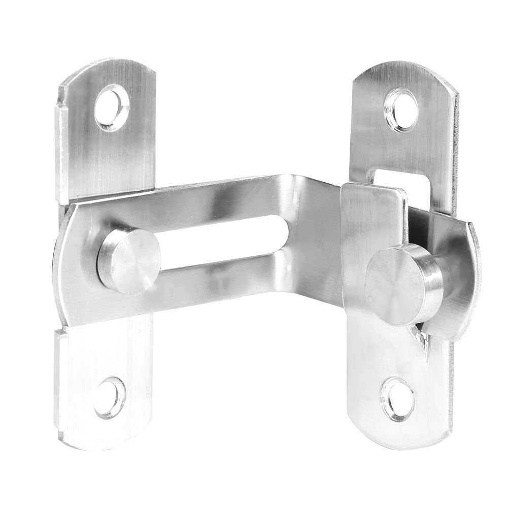 4 Set Stainless Steel 90 Degree Buckle Bolt Right Angle Door Latch for Anti view 3