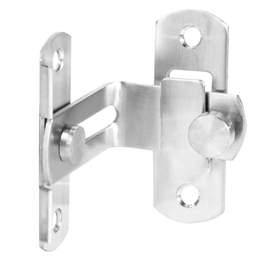 4 Set Stainless Steel 90 Degree Buckle Bolt Right Angle Door Latch for Anti view 4