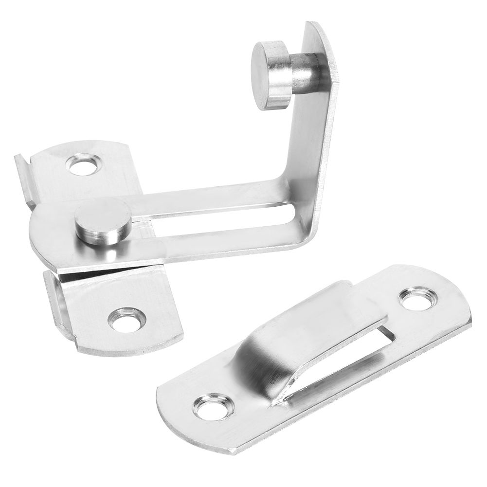 4 Set Stainless Steel 90 Degree Buckle Bolt Right Angle Door Latch for Anti view 9