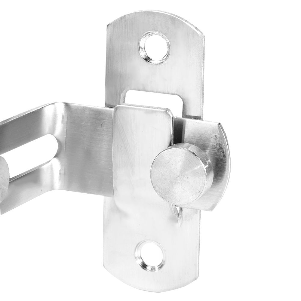 4 Set Stainless Steel 90 Degree Buckle Bolt Right Angle Door Latch for Anti view 11