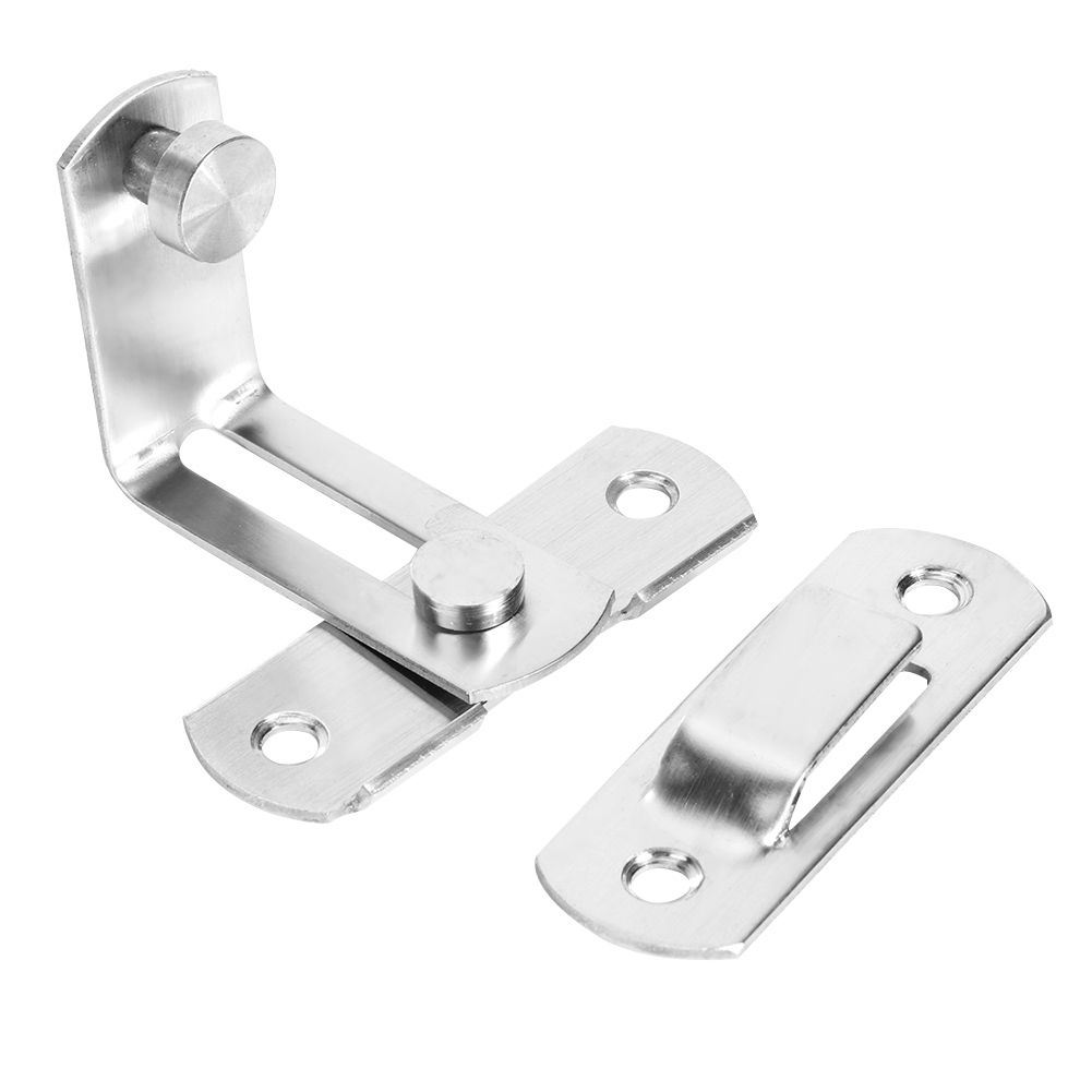 4 Set Stainless Steel 90 Degree Buckle Bolt Right Angle Door Latch for Anti view 12