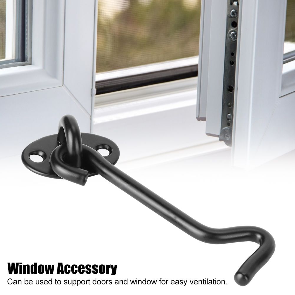 Household Stainless Steel Door Window Latch Hook Cabin Hooks Kit Hardware view 7