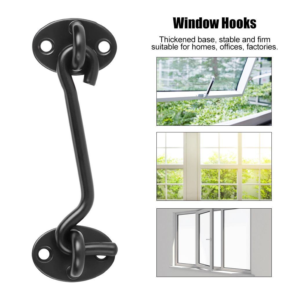Household Stainless Steel Door Window Latch Hook Cabin Hooks Kit Hardware view 8