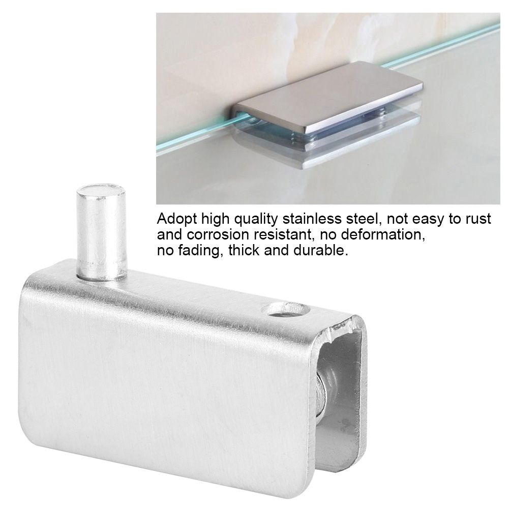 10Pcs Stainless Steel Glass Clamp Bracket Fixing Clip Home Hardware Accessories view 8