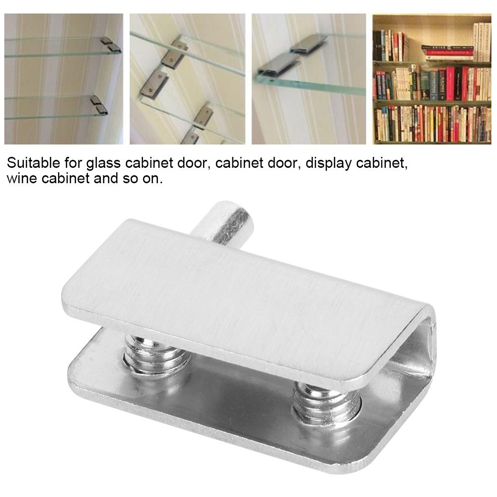 10Pcs Stainless Steel Glass Clamp Bracket Fixing Clip Home Hardware Accessories view 9