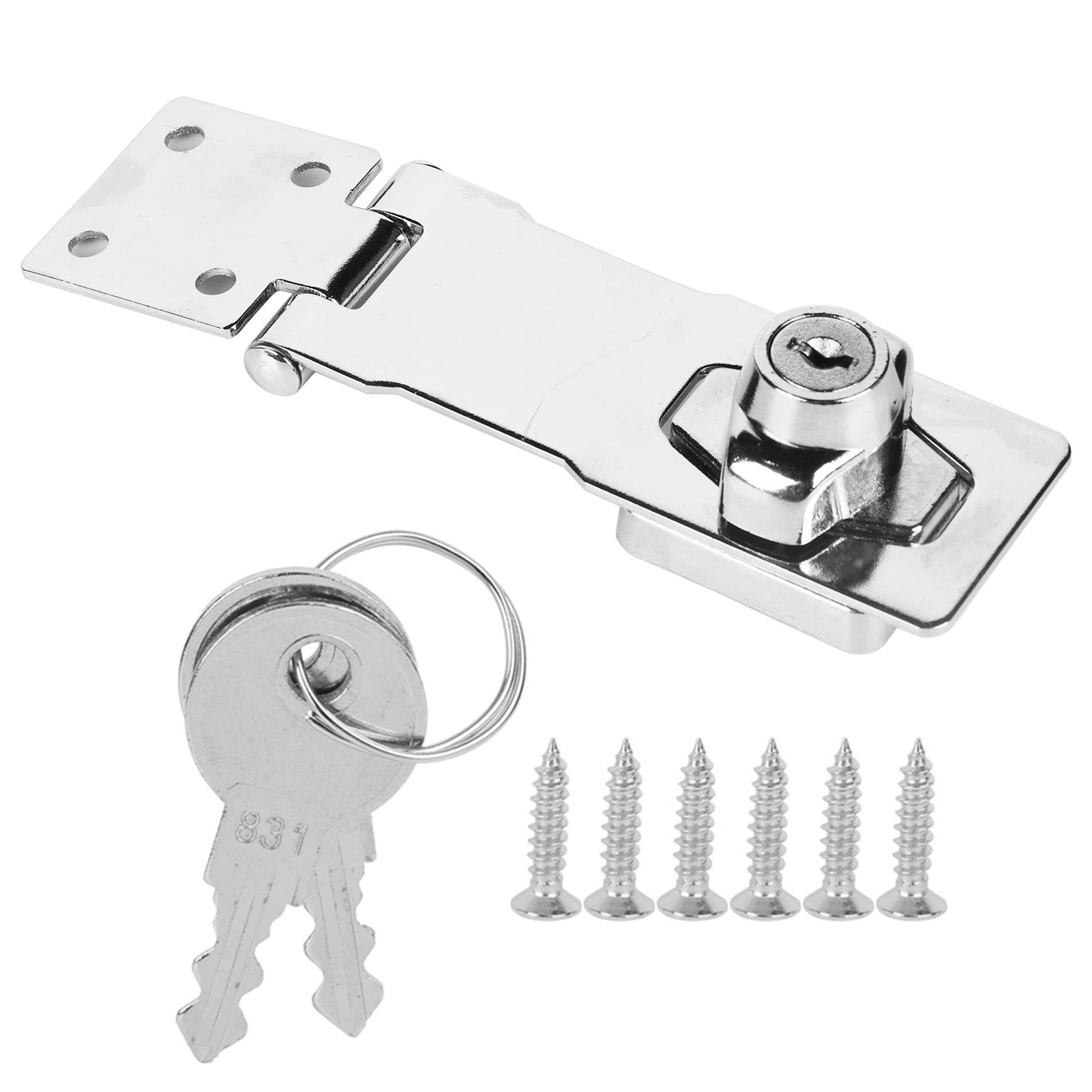 Large Keyed Hasp Lock Locking Hasp for Small Doors Drawer Cabinet Household Tool view 2