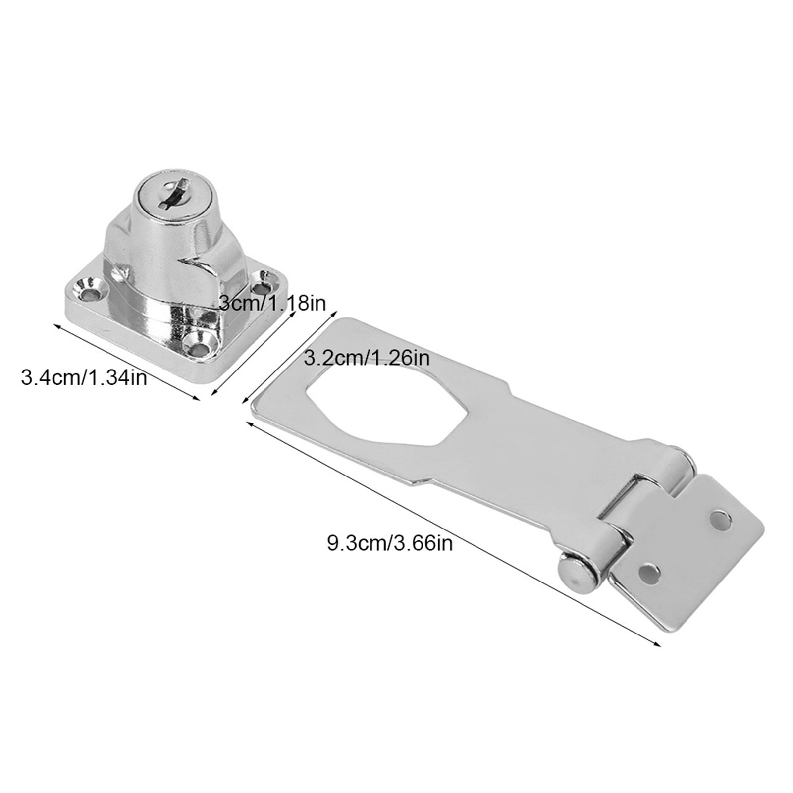 Large Keyed Hasp Lock Locking Hasp for Small Doors Drawer Cabinet Household Tool view 10