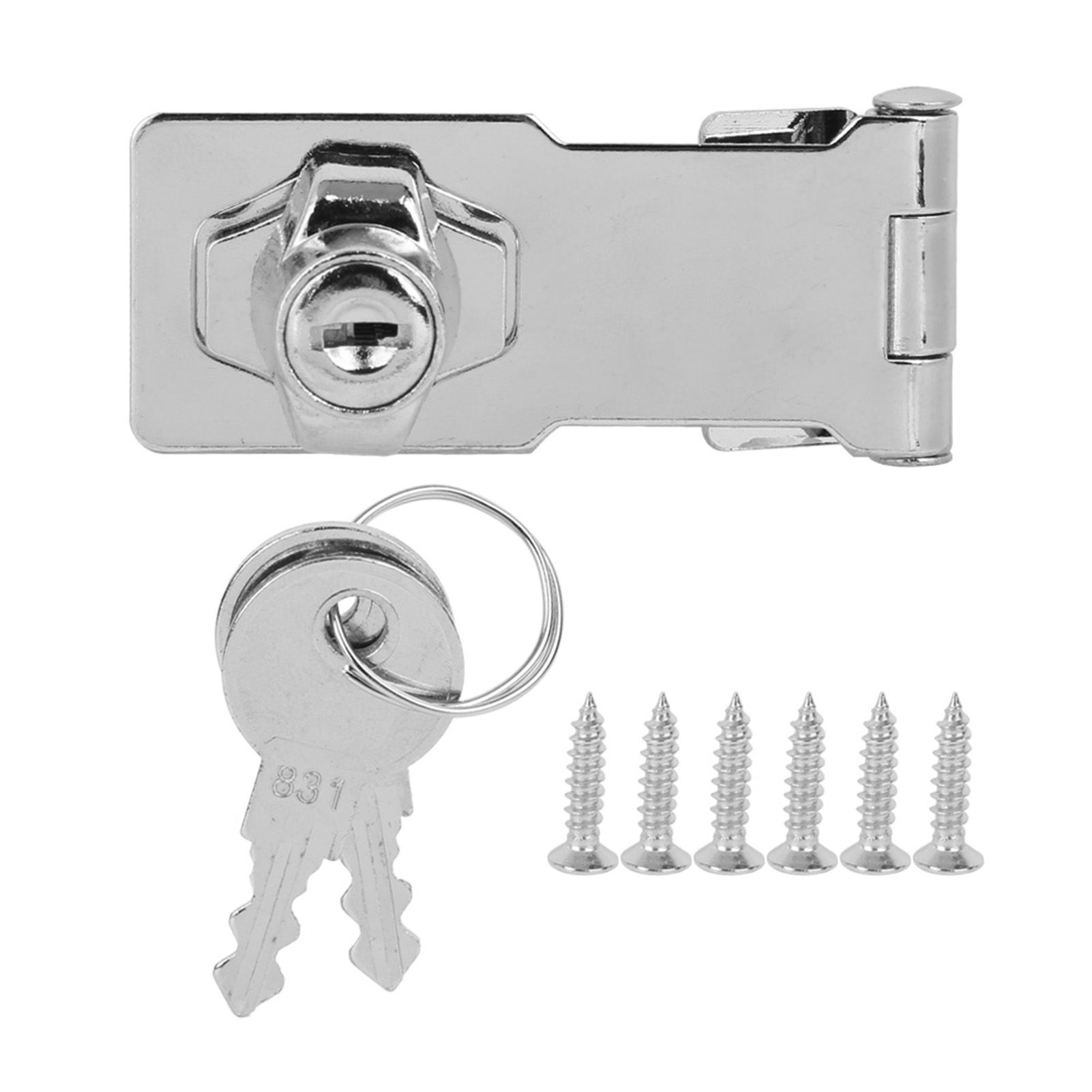 Large Keyed Hasp Lock Locking Hasp for Small Doors Drawer Cabinet Household Tool view 11