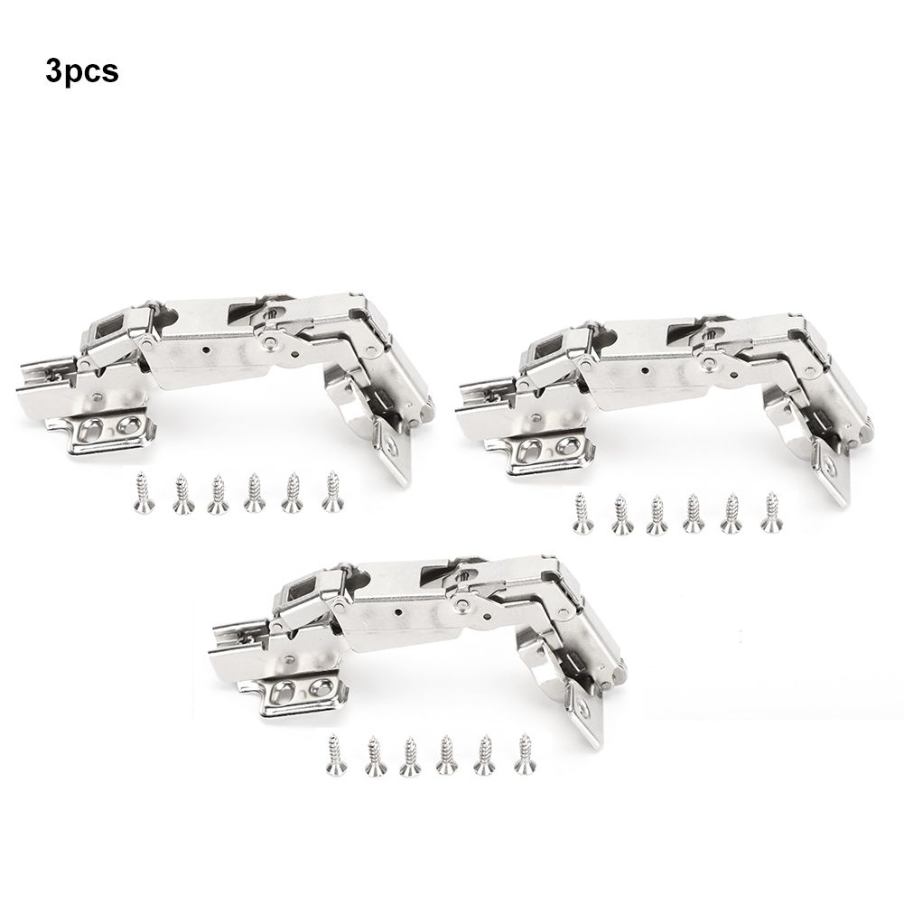 3Pcs Stainless Steel Door Hinge for Cabinet Cupboard Closet Furniture Hardware view 2