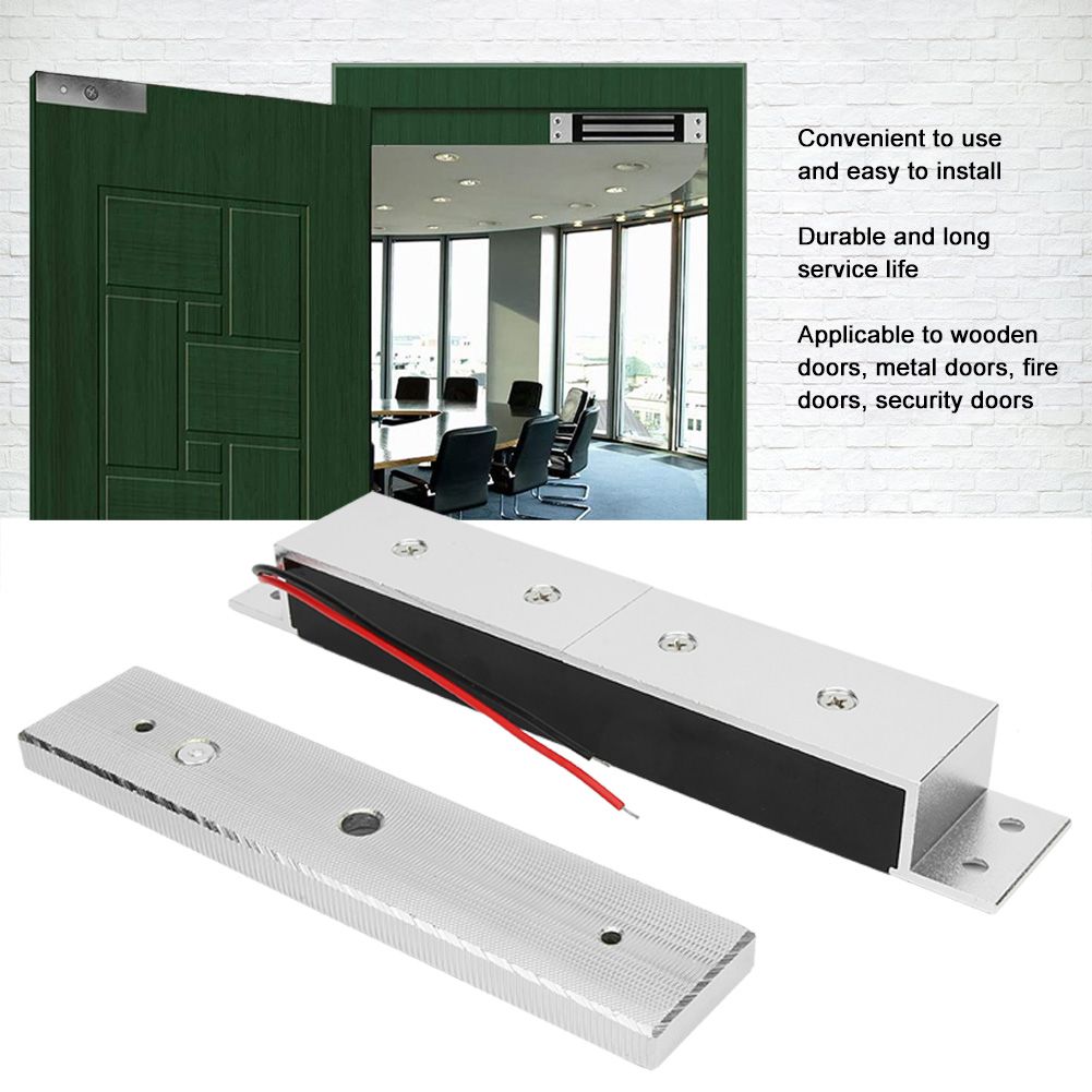 280kg/617lb 12V Concealed Rimless Magnetic Lock Accessories for Wooden Metal Door view 11