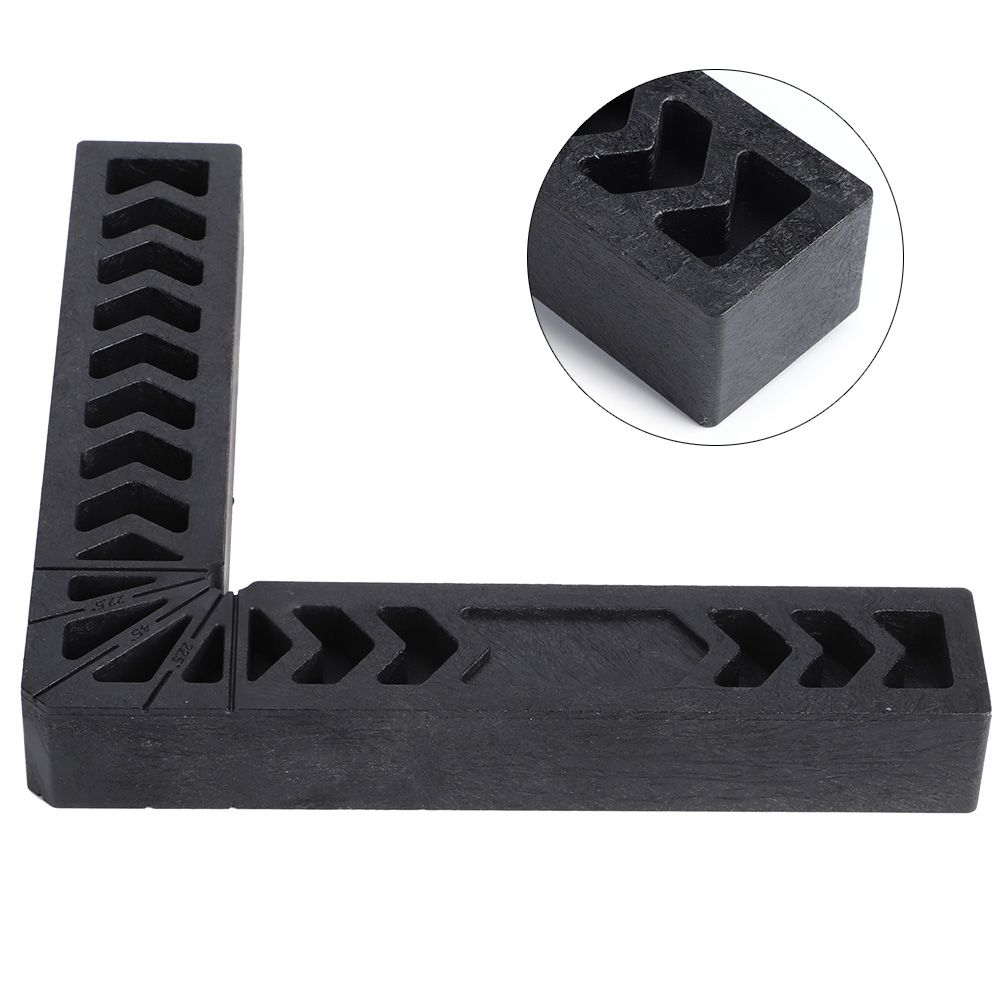 Black Right Angle Locator Retainer LShaped High Hardness Plastic Woodworking Ruler view 4