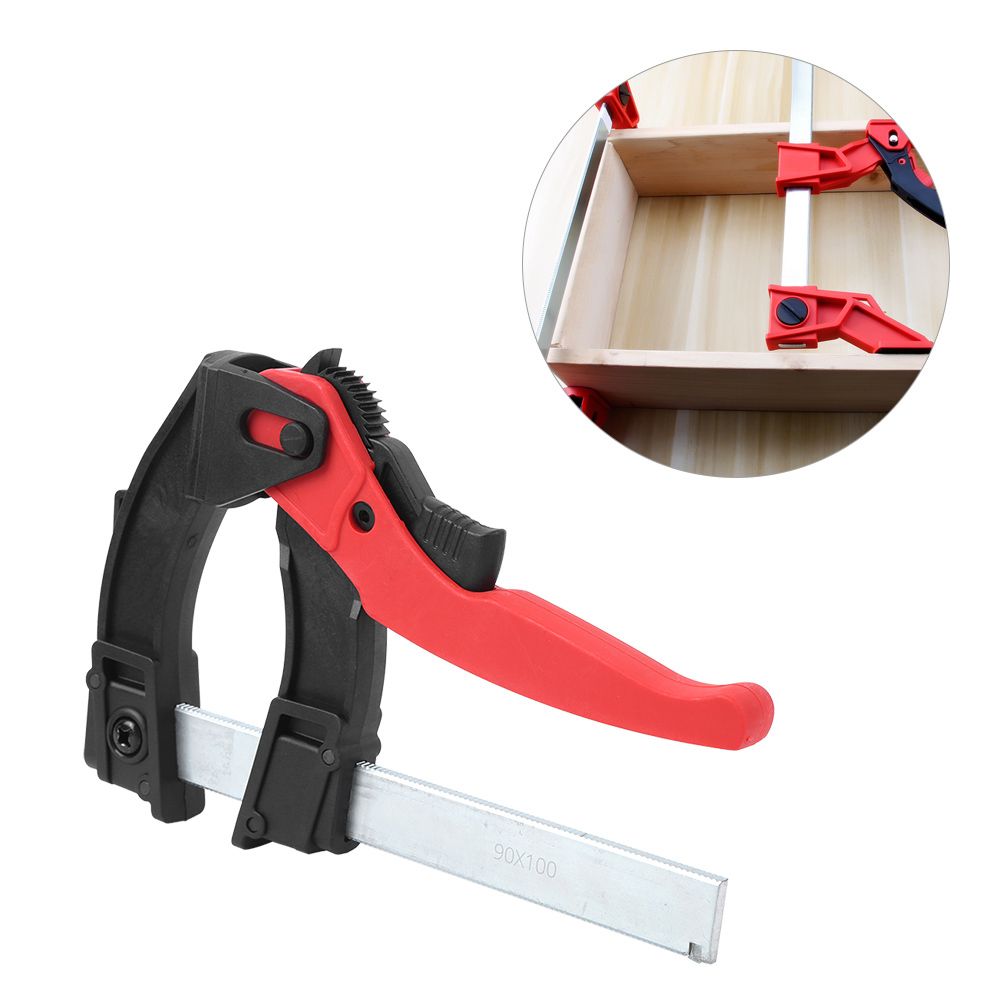 DIY Carpentry Ratchet Quick F Clamp Woodworking Fixing Bar Clips Carpenter view 9