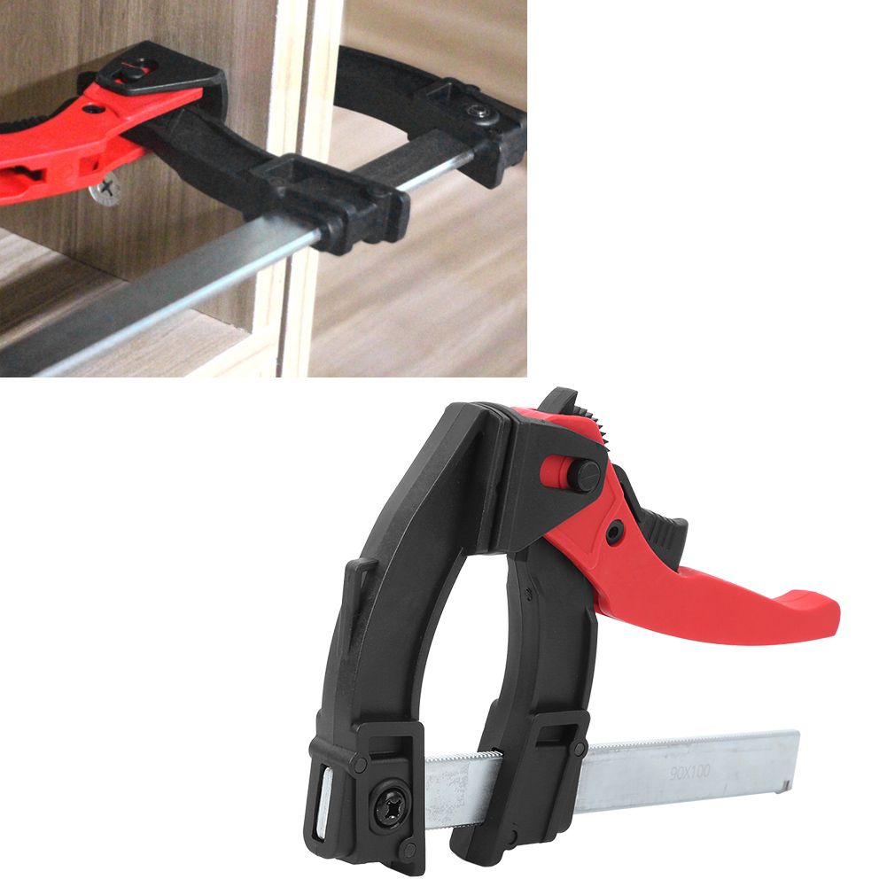 DIY Carpentry Ratchet Quick F Clamp Woodworking Fixing Bar Clips Carpenter view 10