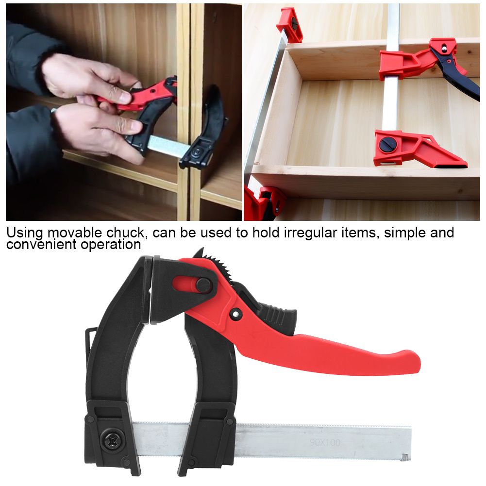 DIY Carpentry Ratchet Quick F Clamp Woodworking Fixing Bar Clips Carpenter view 11