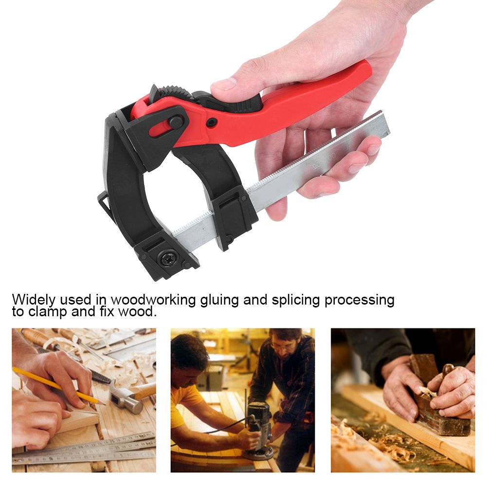 DIY Carpentry Ratchet Quick F Clamp Woodworking Fixing Bar Clips Carpenter view 12