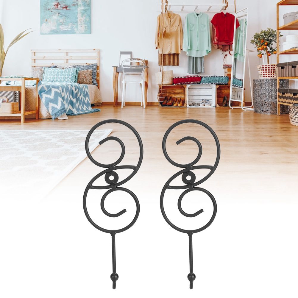 2Pcs Innovative WallHanging Clothes Coat Storage Hook Towel Hanger For view 3