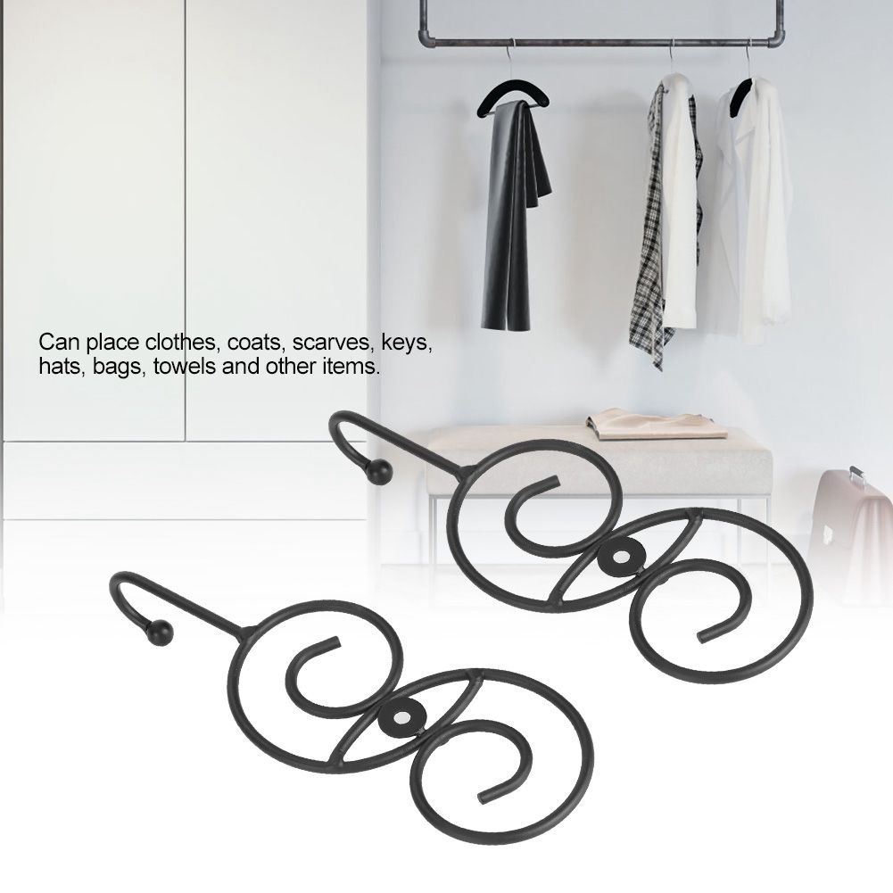 2Pcs Innovative WallHanging Clothes Coat Storage Hook Towel Hanger For view 11