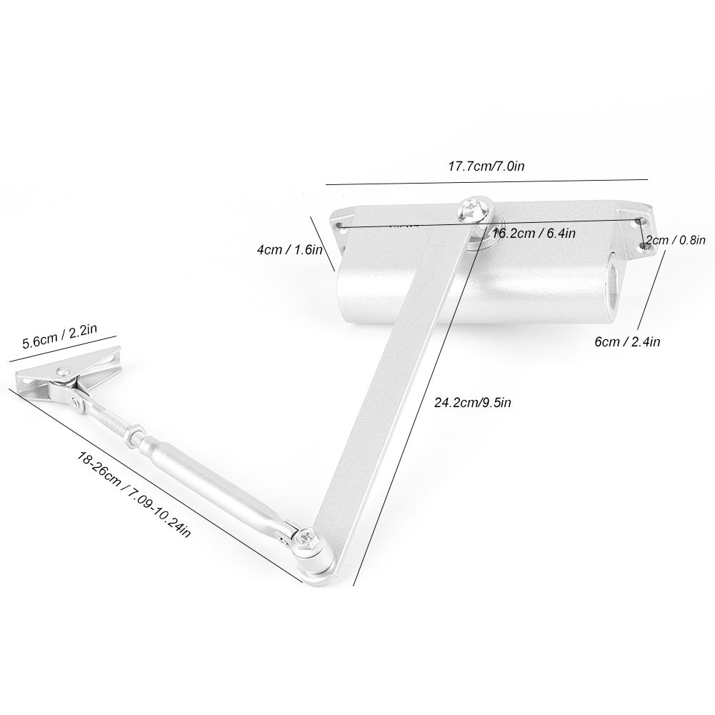 Modern Automatic Adjustable Hydraulic Buffer Fire Door Closer Positioning view 12