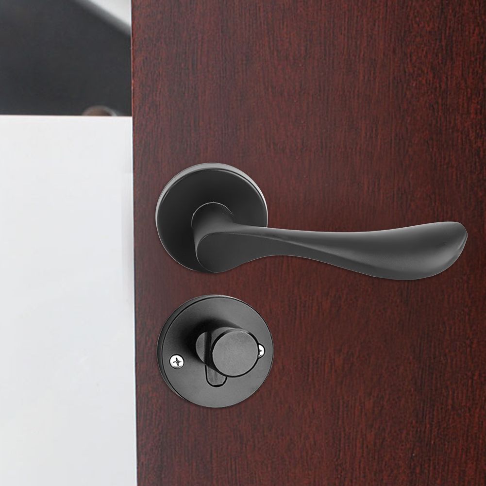 Space Aluminum Door Lock Set KeyedLocking Door Handle Lever Hardware Accessory view 3