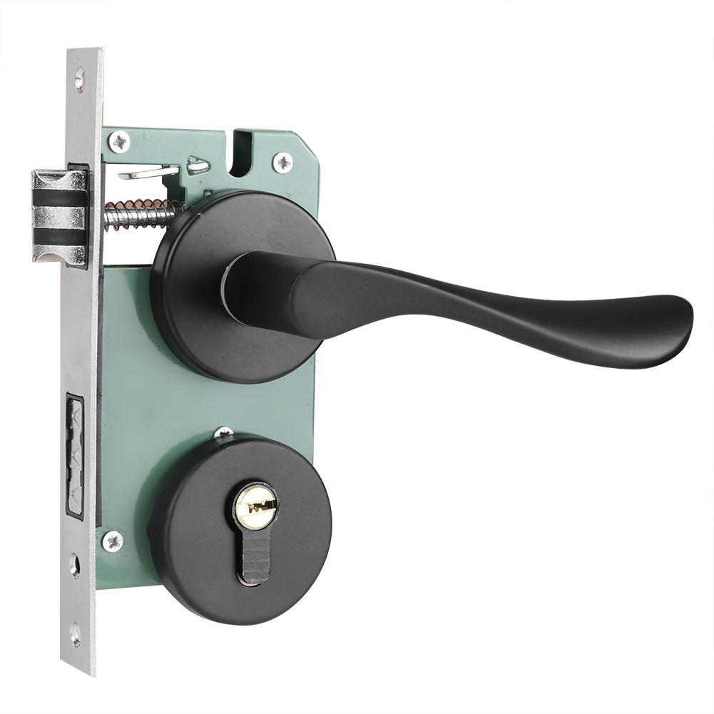 Space Aluminum Door Lock Set KeyedLocking Door Handle Lever Hardware Accessory view 7