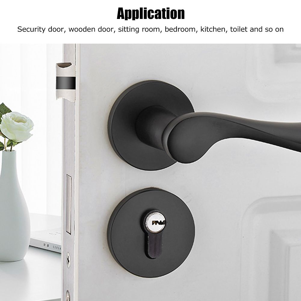Space Aluminum Door Lock Set KeyedLocking Door Handle Lever Hardware Accessory view 12