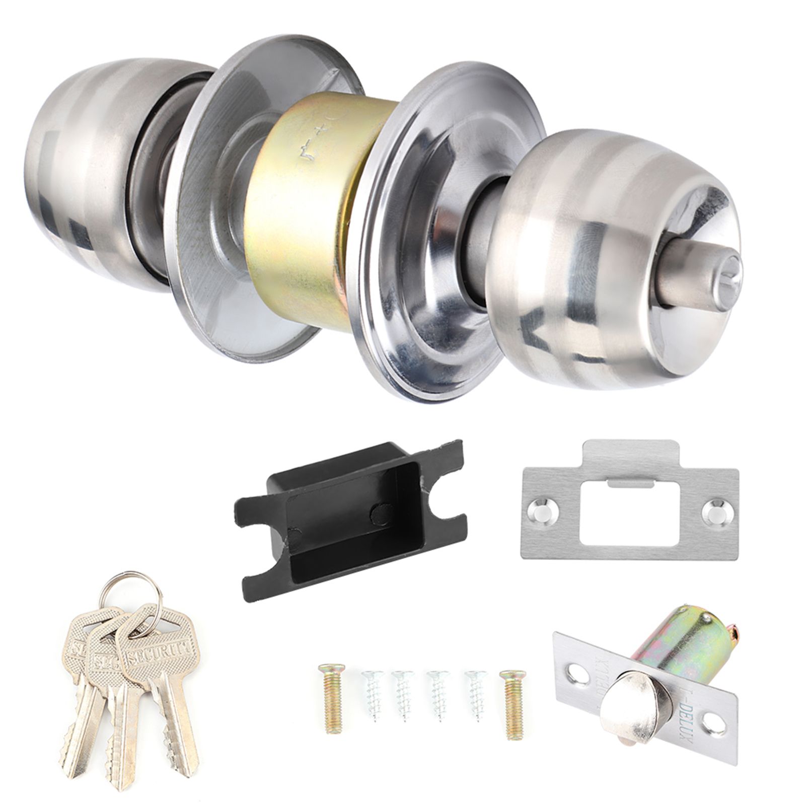 Household Stainless Steel Door Locks Short Tongue Spherical Door Lock for view 6