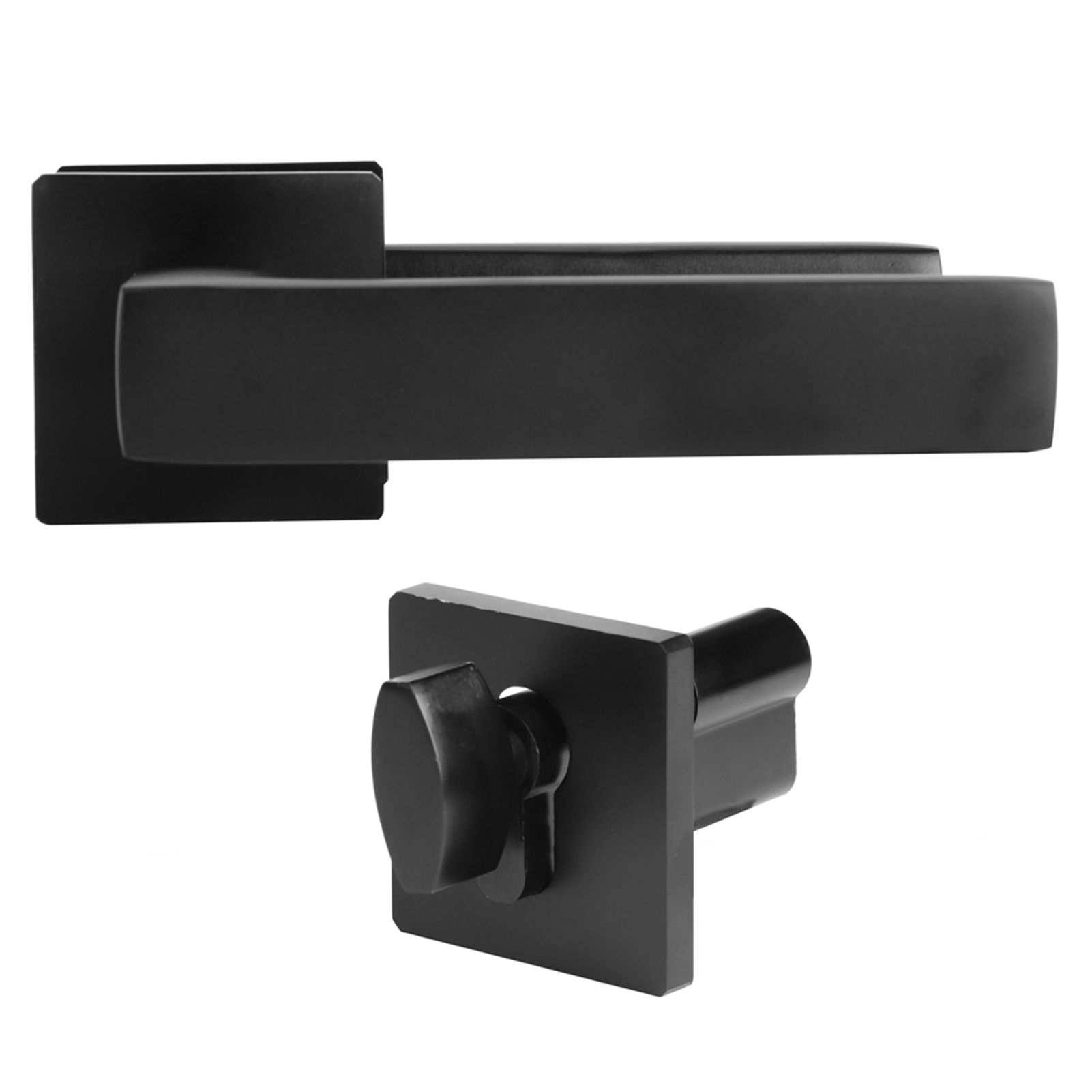 Adjustable Simple Black Lock Cylinder Handle Set KeyedLocking Door Knob Accessory view 6
