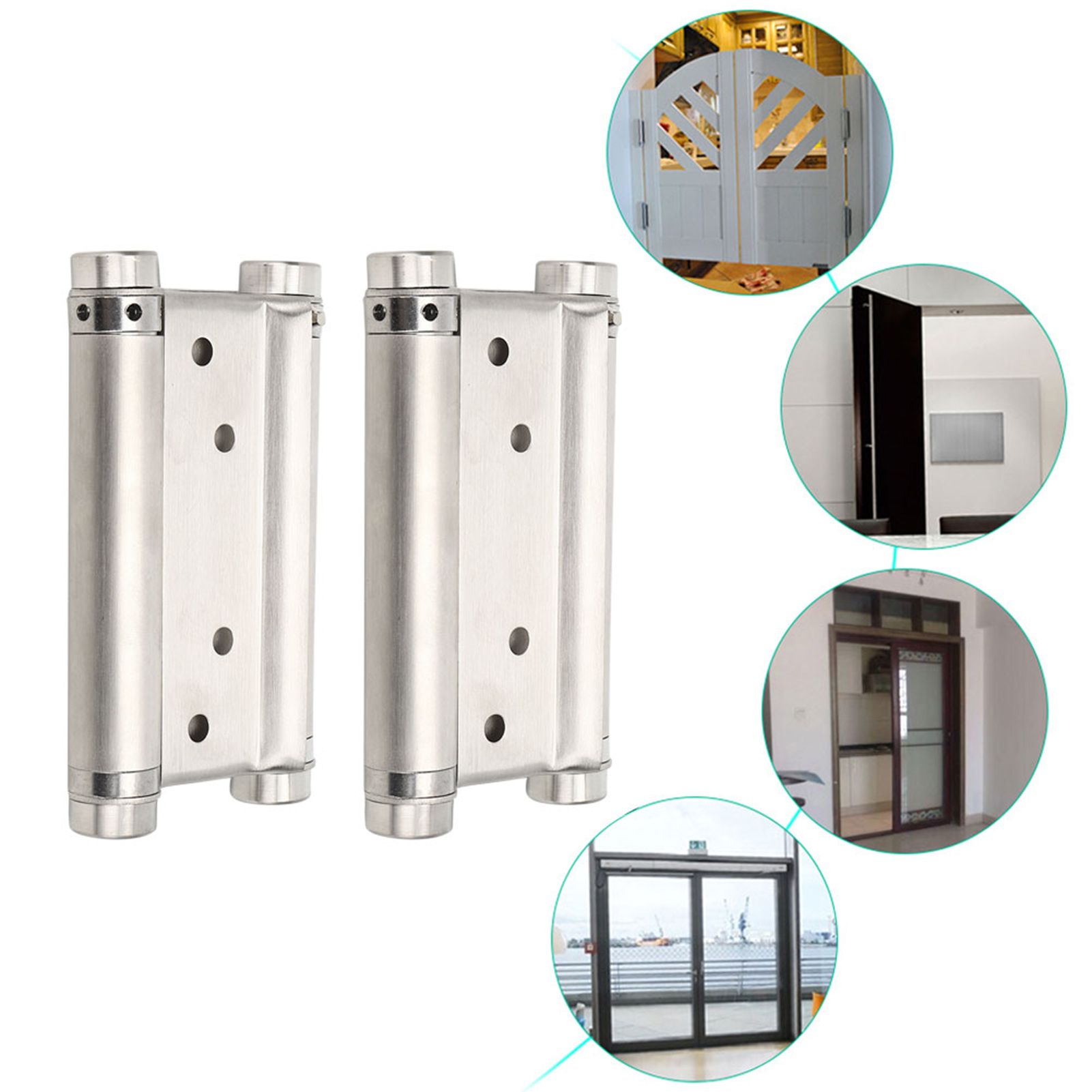 4in Stainless Steel Door Spring Hinge With Bearings Hardware Accessory for view 9
