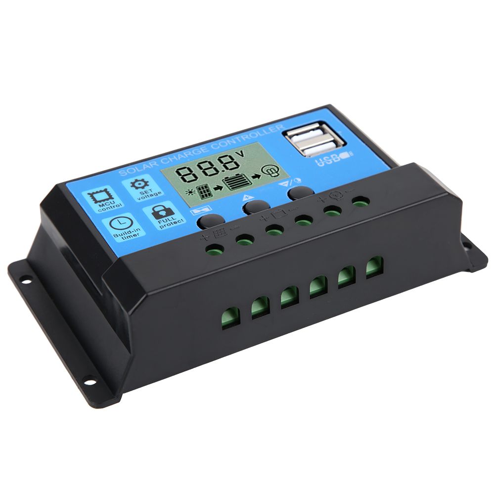 40A Blue Regulator Automatic PWM LCD Charging Controller PV System Connection view 10