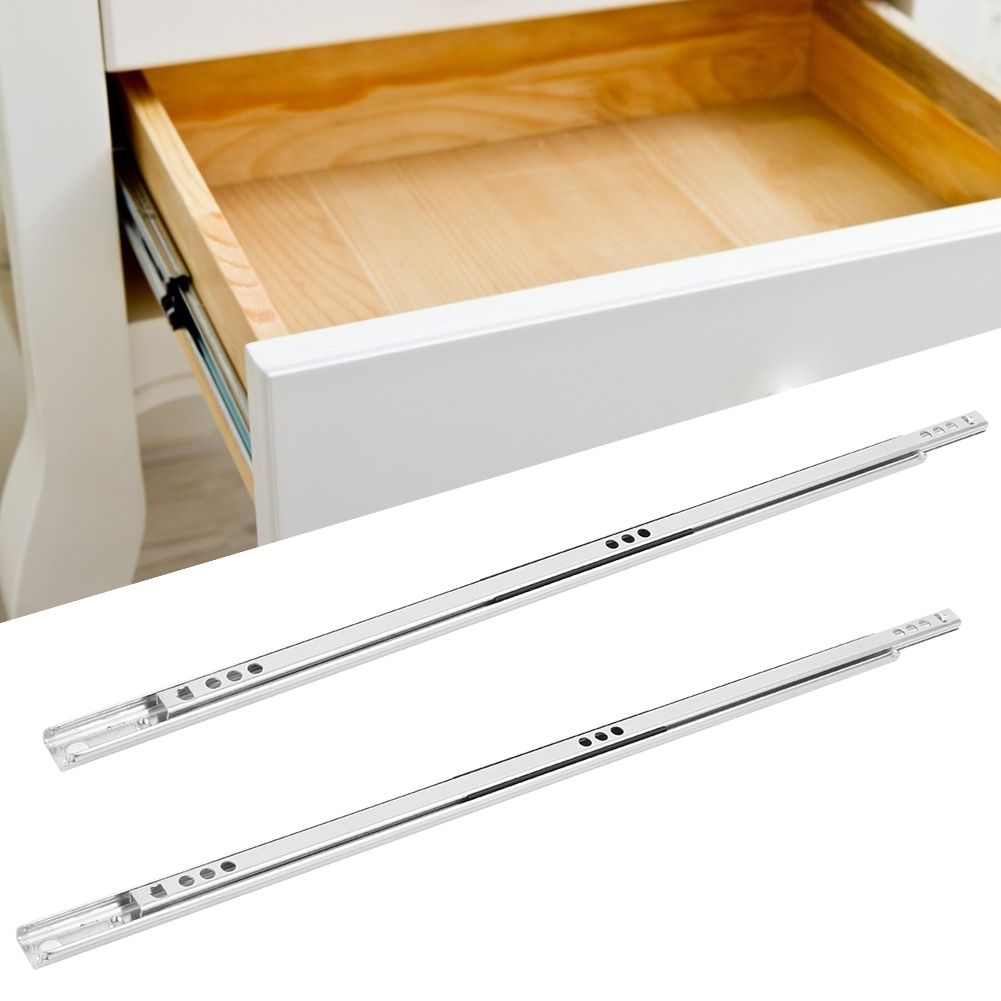 2Pcs Set Cold‑Roll Steel Sheet Ball Bearing Drawer Slide Rail Cabinet — image 1