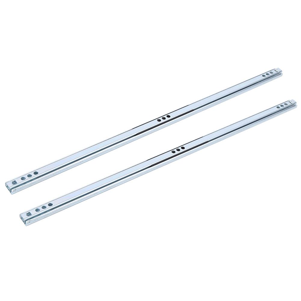 2Pcs/Set 450x17mm Drawer Steel Ball Slide Rail Hardware Accessory for Cabinet — image 1