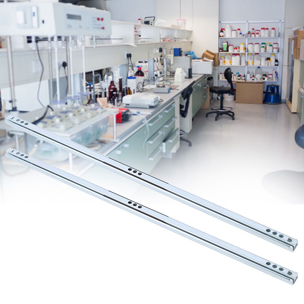 2Pcs/Set 450x17mm Drawer Steel Ball Slide Rail Hardware Accessory for Cabinet view 10