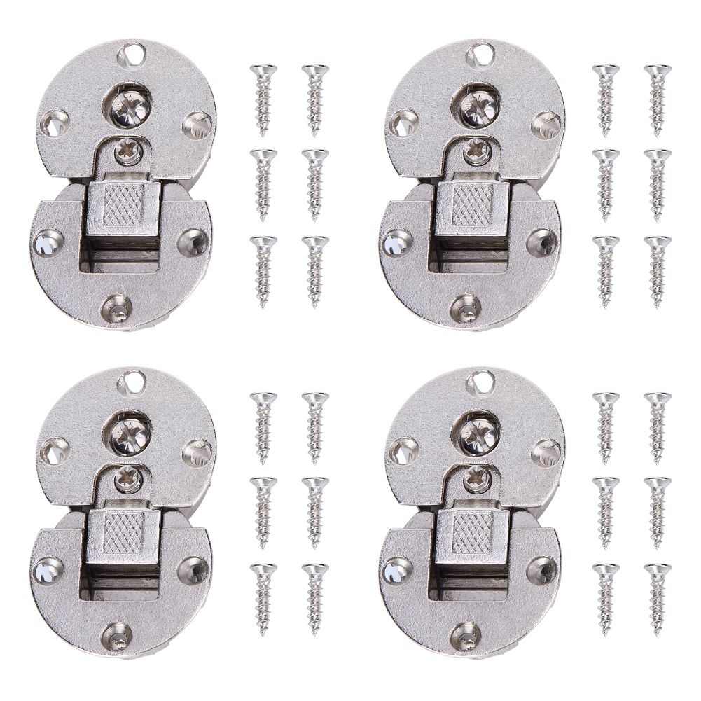 4Pcs/Set Semicircular Zinc Alloy Hinge Flip Door Concealed 90 Degrees Cabinet view 2