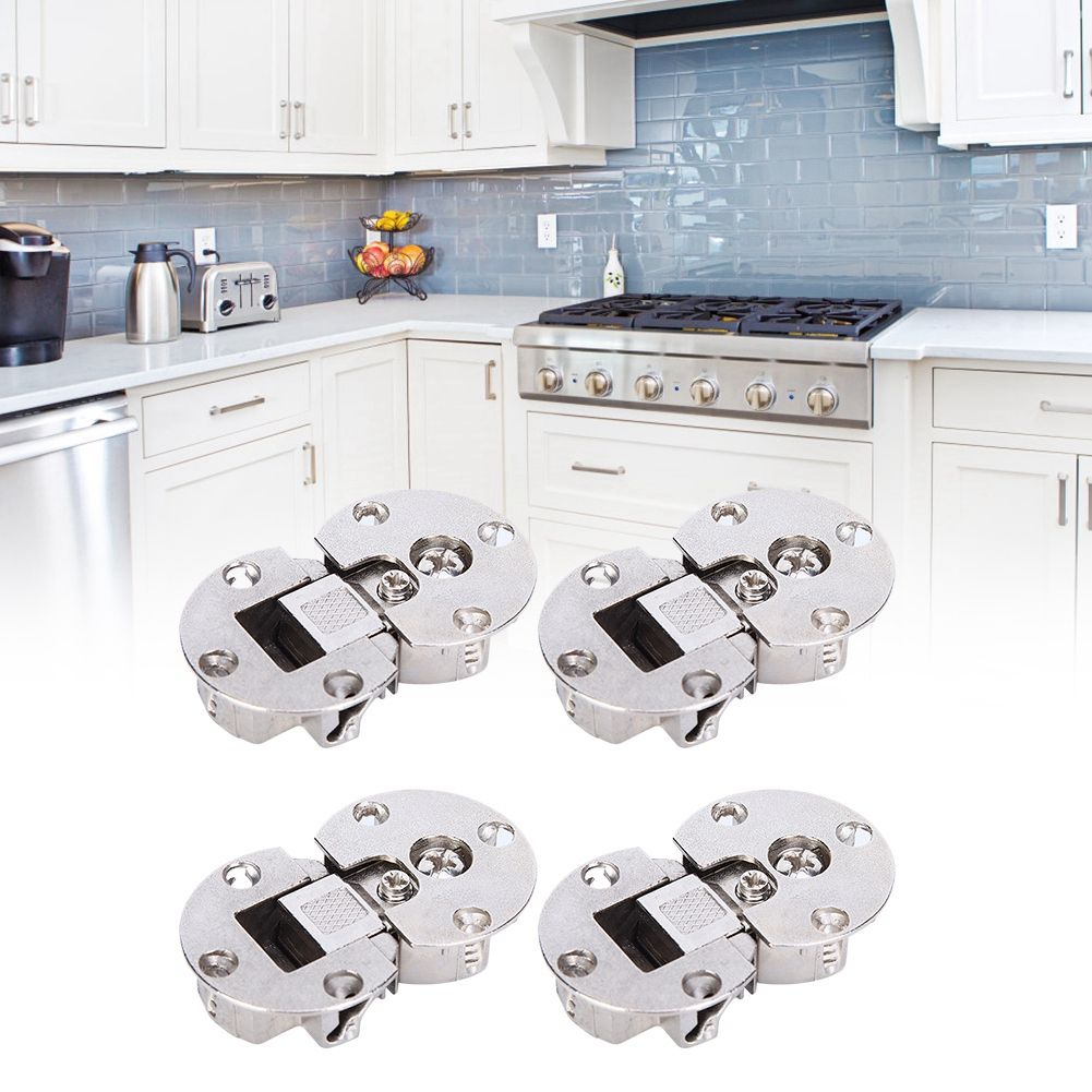 4Pcs/Set Semicircular Zinc Alloy Hinge Flip Door Concealed 90 Degrees Cabinet view 5