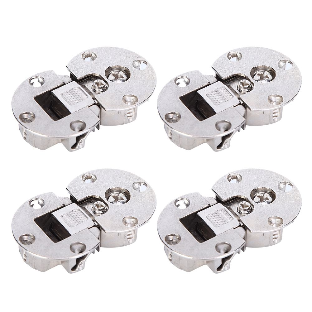 4Pcs/Set Semicircular Zinc Alloy Hinge Flip Door Concealed 90 Degrees Cabinet view 6
