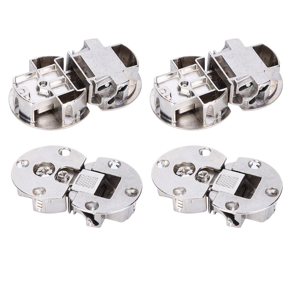 4Pcs/Set Semicircular Zinc Alloy Hinge Flip Door Concealed 90 Degrees Cabinet view 9