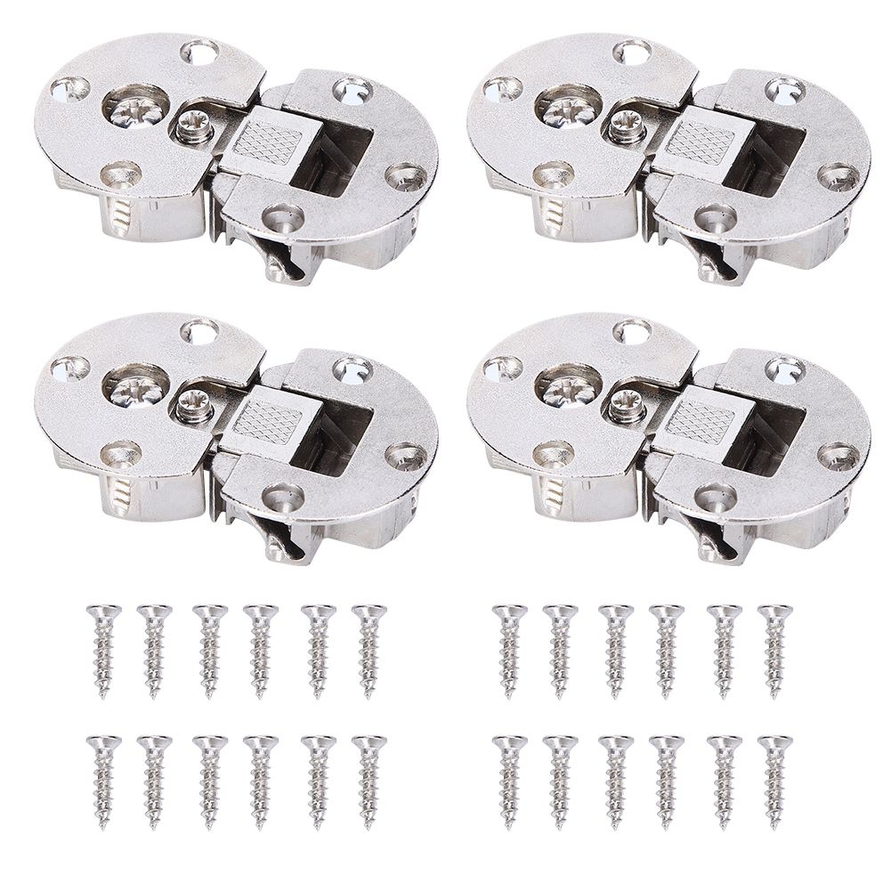4Pcs/Set Semicircular Zinc Alloy Hinge Flip Door Concealed 90 Degrees Cabinet view 11