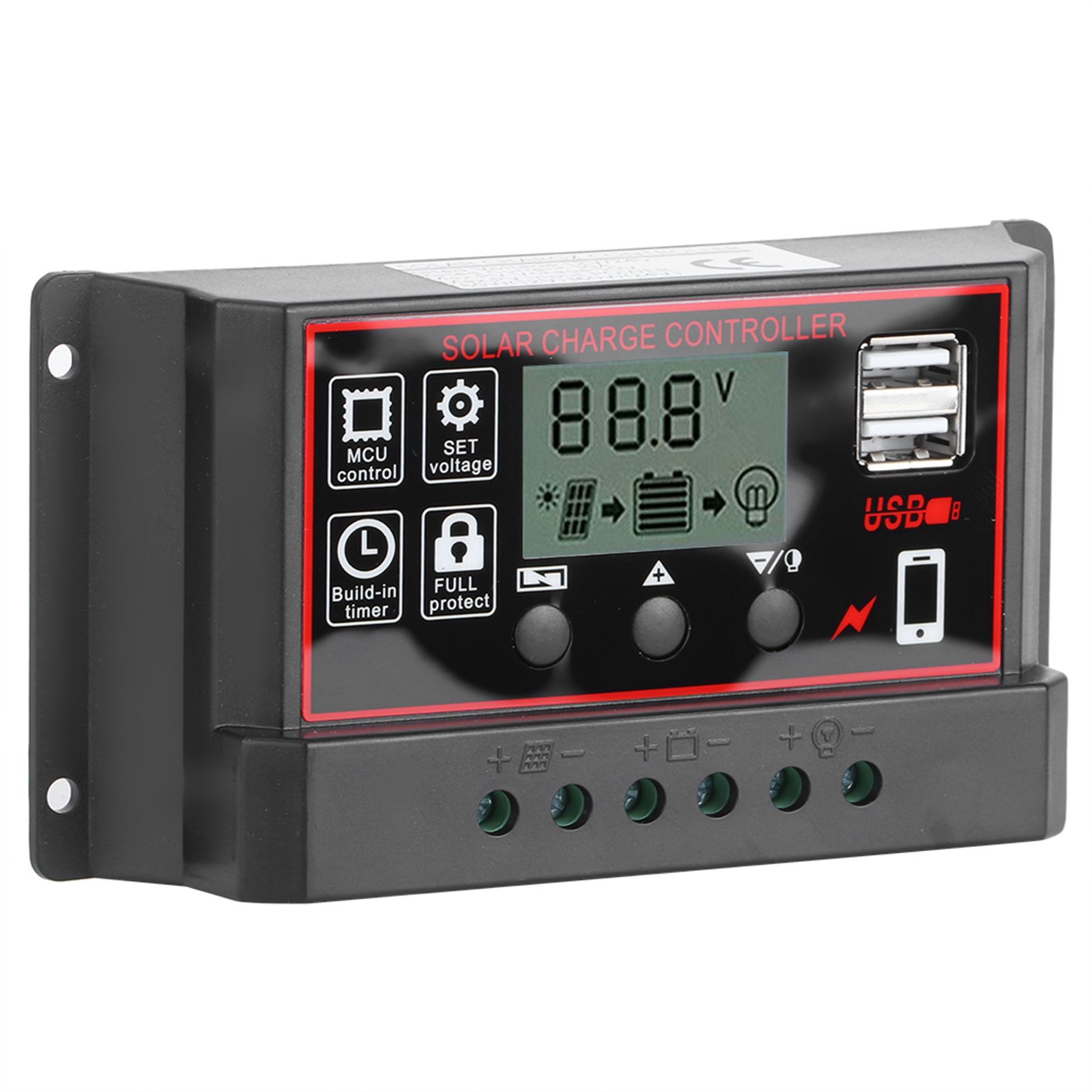 30A Solar Charge Controller Digital Display Photovoltaic Instrument view 4