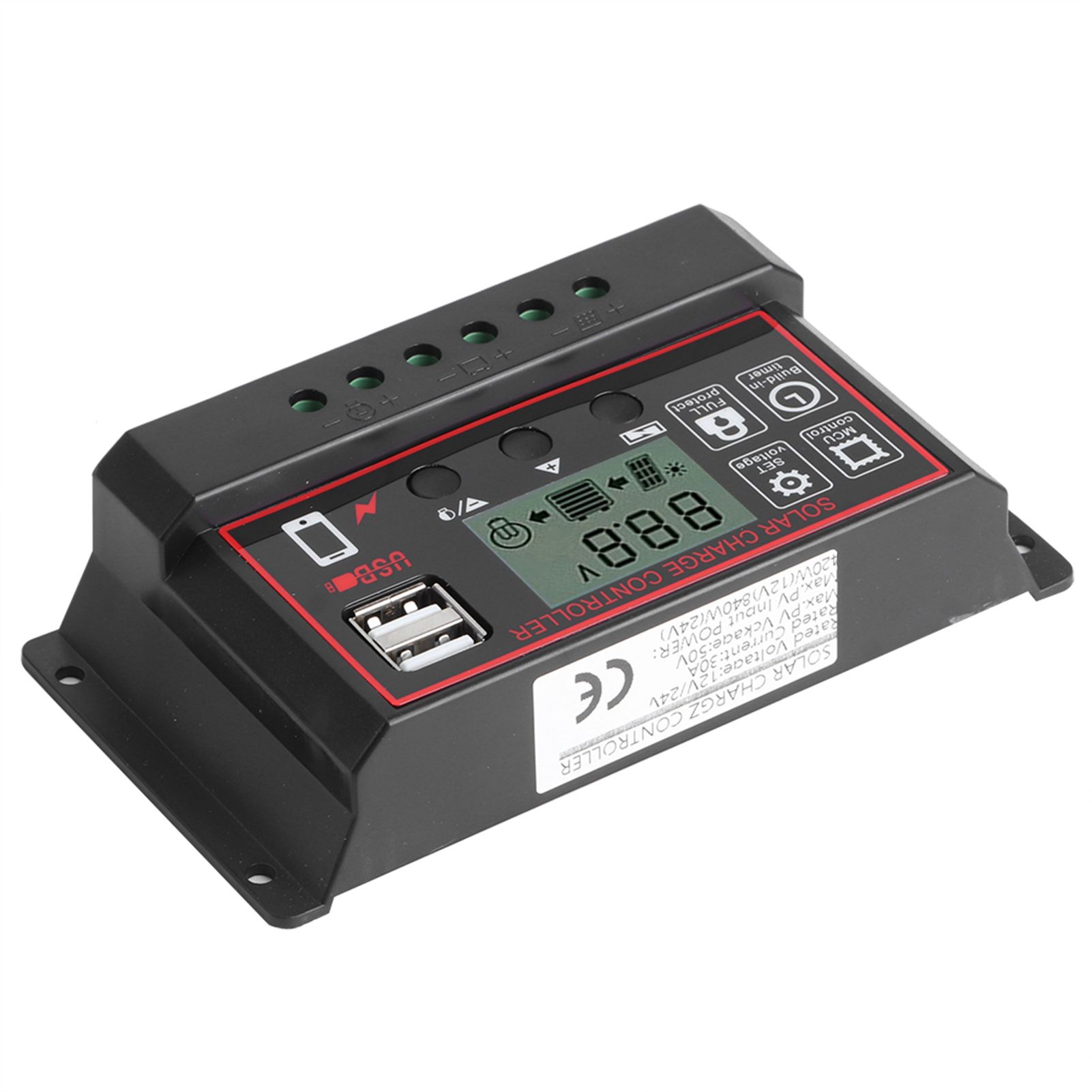 30A Solar Charge Controller Digital Display Photovoltaic Instrument view 9