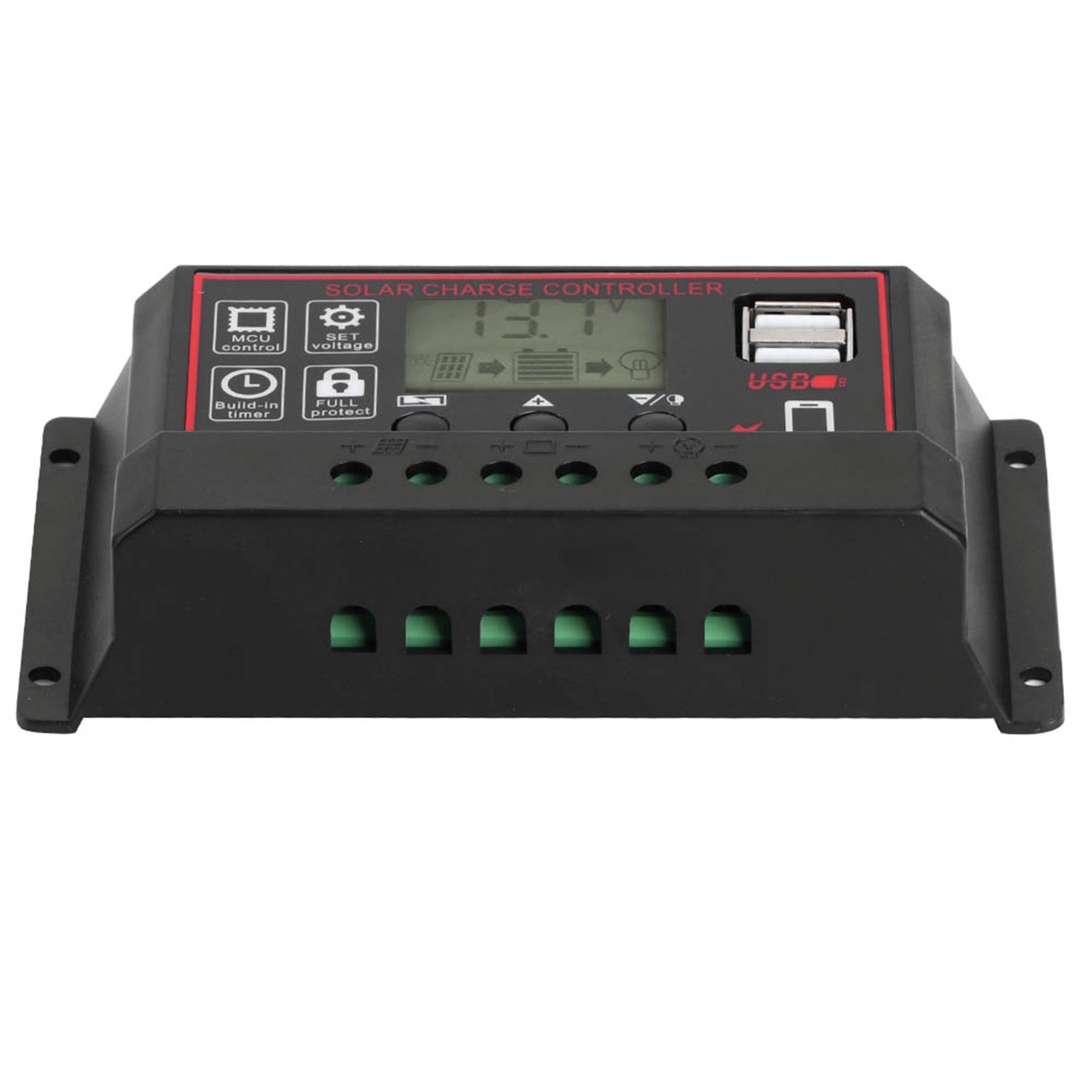 12V 24V Solar Photovoltaic Meter Intelligent Digital Display Controller USB 5V 60A view 6