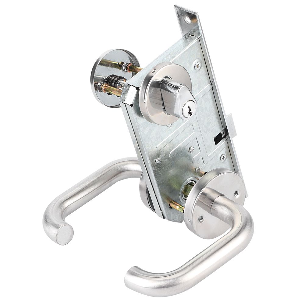 Stainless Steel Aisle Handle Lock Door Lock Kit for Fire Emergency Exit Corridor view 4