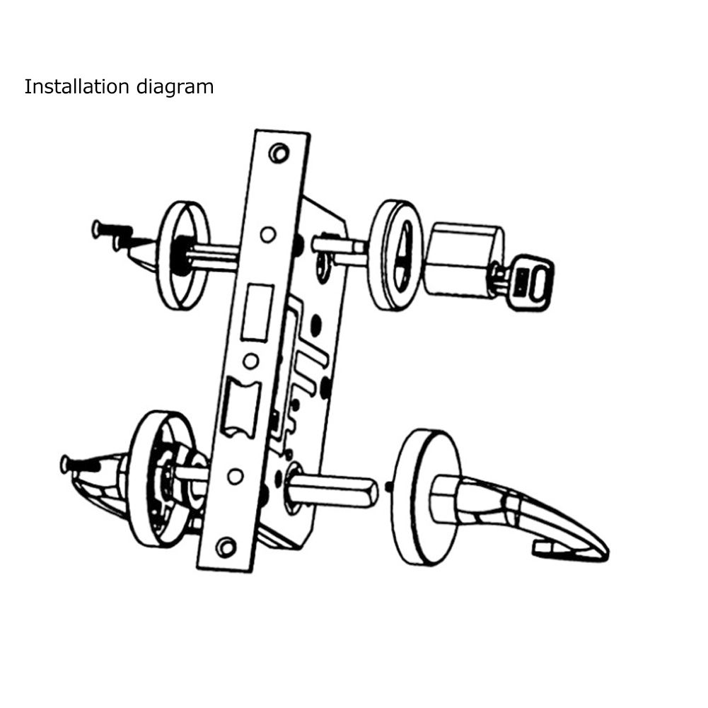 Stainless Steel Aisle Handle Lock Door Lock Kit for Fire Emergency Exit Corridor view 12