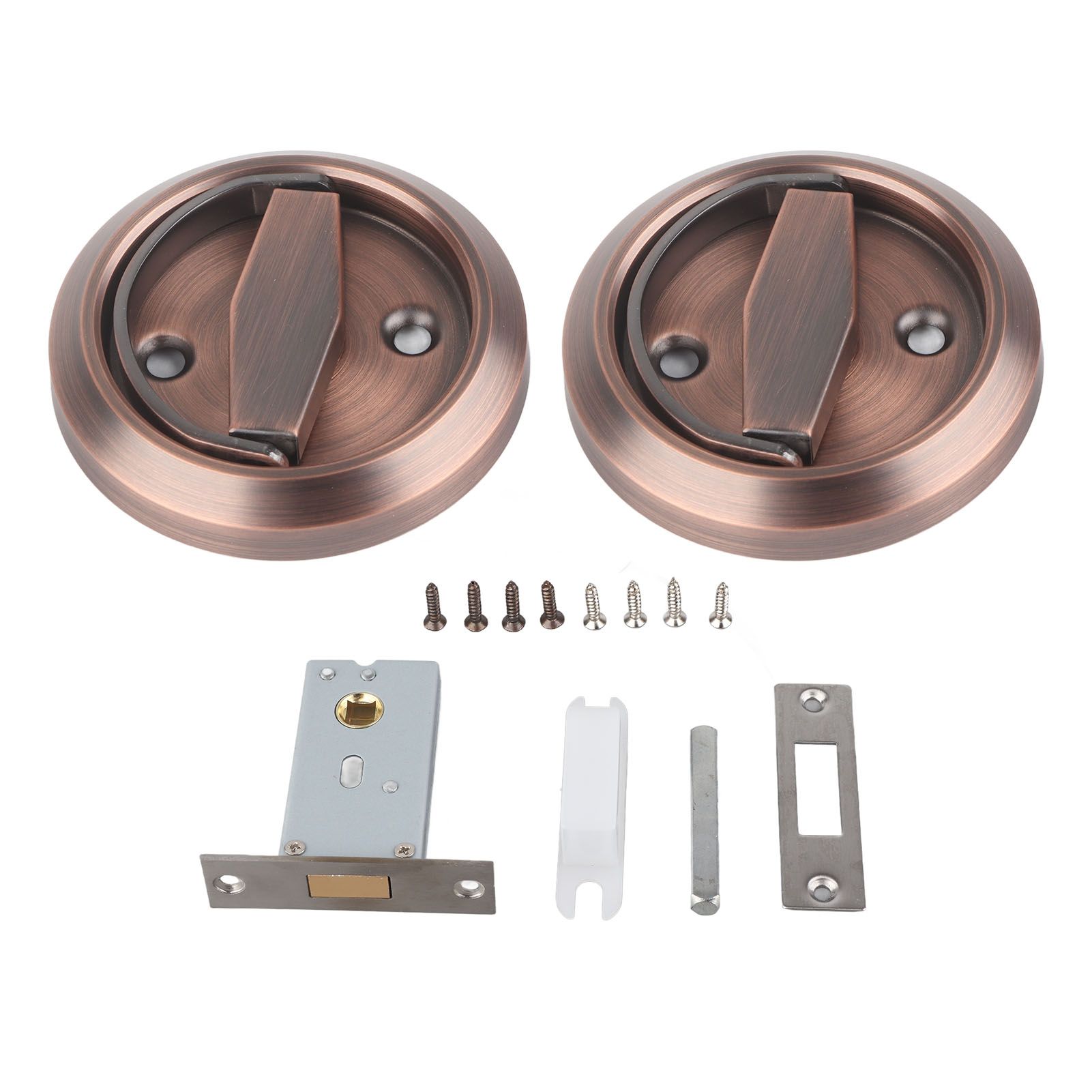 Home Bathroom DoubleSided Lock 304 Stainless Steel Ring Handle Door Lock view 2