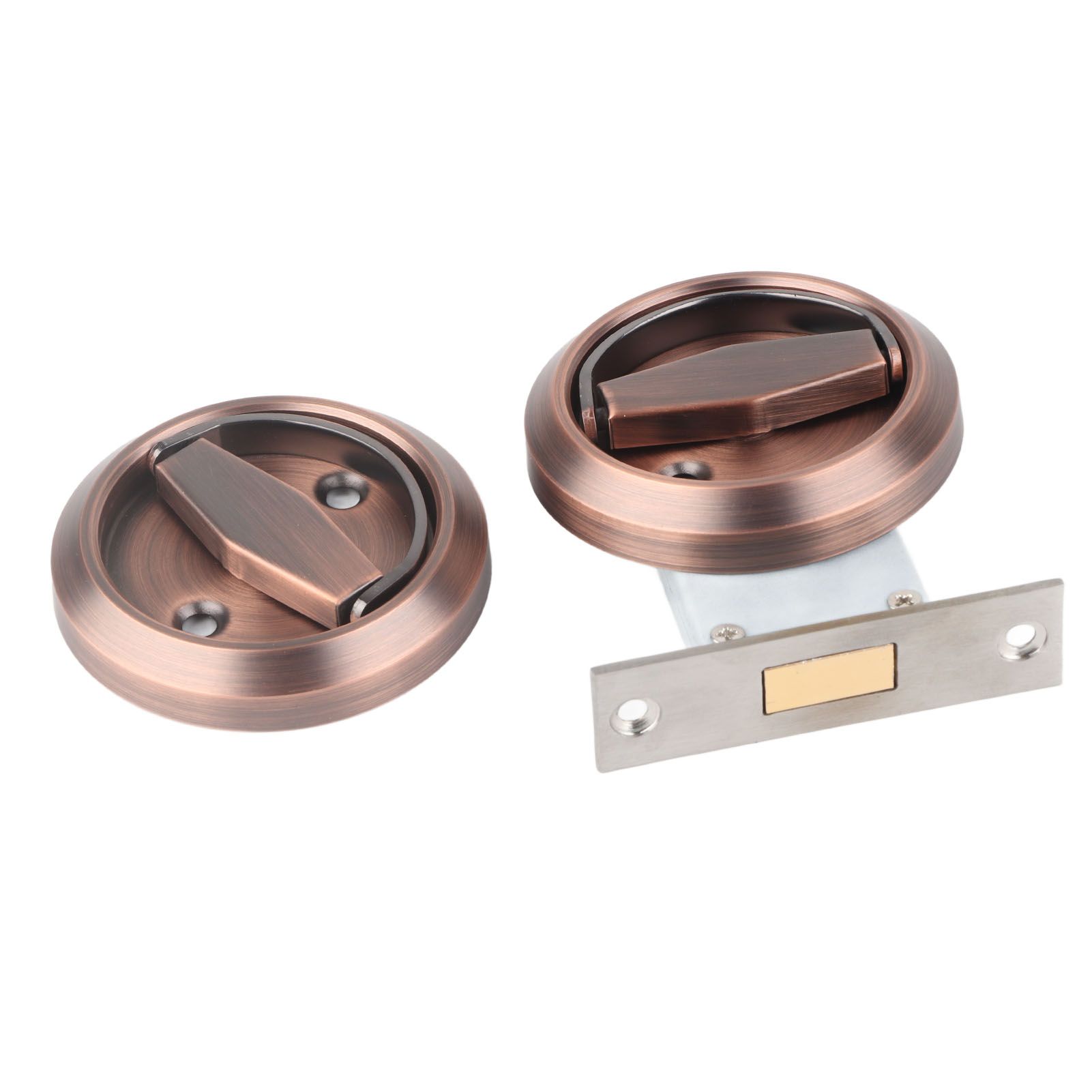 Home Bathroom DoubleSided Lock 304 Stainless Steel Ring Handle Door Lock view 7