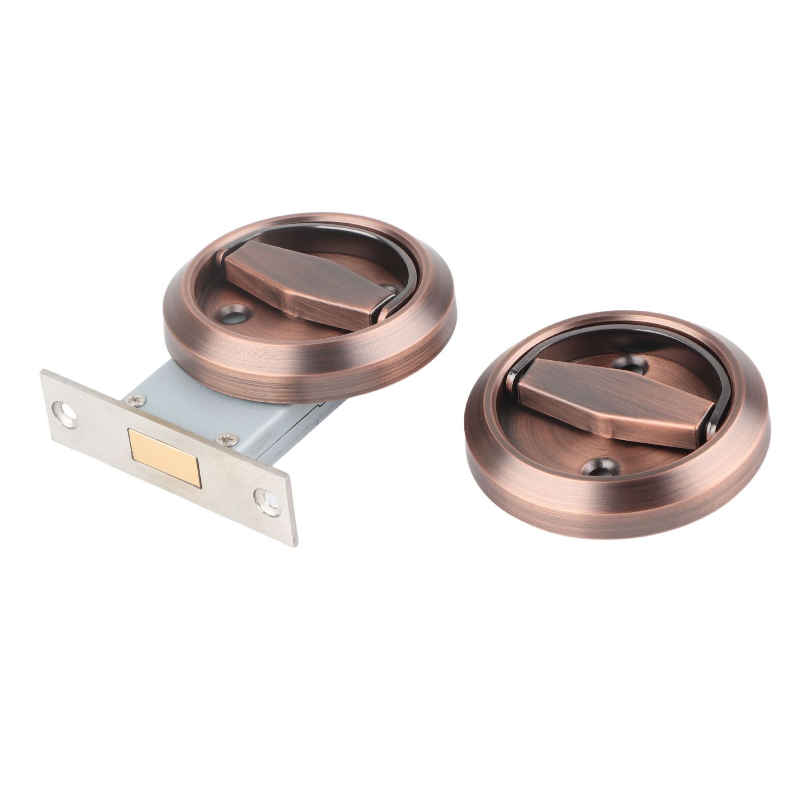Home Bathroom DoubleSided Lock 304 Stainless Steel Ring Handle Door Lock view 8