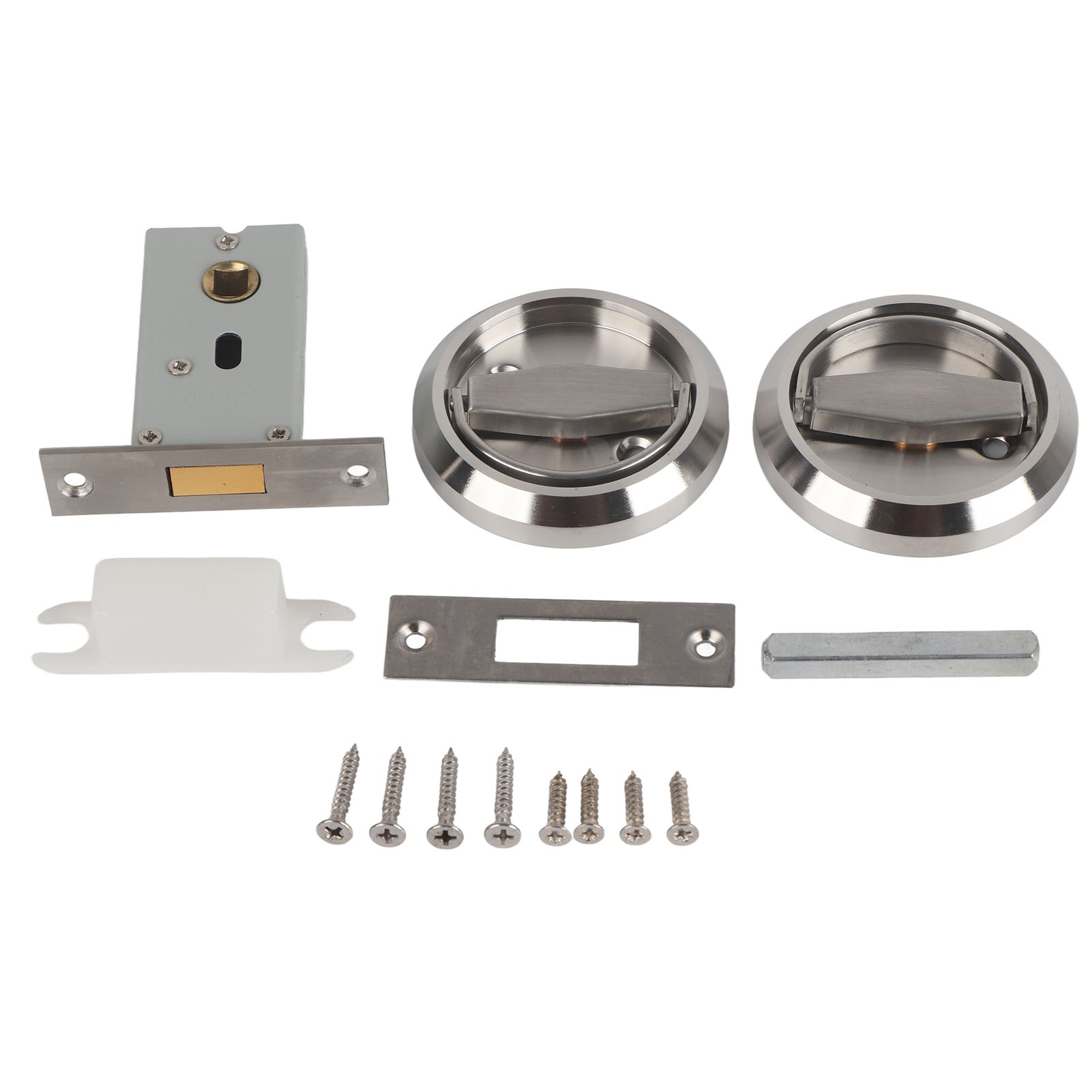 Home Bathroom DoubleSided Lock 304 Stainless Steel Ring Handle Door Lock view 2